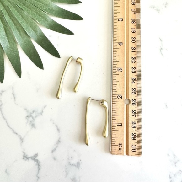 2/$30🌵 Drippy Gold Earrings Double Sided Drip Melty Jewelry Trippy Boho NEW - Picture 7 of 9